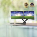 Ver mais imagens de Suporte Articulado de Mesa, Elg, Af160n, para 2 Monitores, Pistão a Gás, Giro 360°, até 9kg, Preto