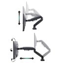 Ver imagem 2 de Suporte Articulado de Mesa, Elg, Af160n, para 2 Monitores, Pistão a Gás, Giro 360°, até 9kg, Preto