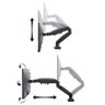 Suporte Articulado de Mesa, Elg, Af160n, para 2 Monitores, Pistão a Gás, Giro 360°, até 9kg, Preto - 2