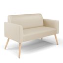Ver imagem 6 de Sofá Namoradeira com 2 Poltronas Pés Palito Natural Marisa Corino D03 - D\'rossi Cor Bege