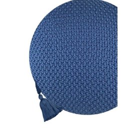 Manta Tricô Trama Lisa 0,90x1,80 Azul Jeans - 3