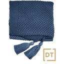 Ver imagem 2 de Manta Tricô Trama Lisa 0,90x1,80 Azul Jeans