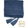 Manta Tricô Trama Lisa 0,90x1,80 Azul Jeans - 2