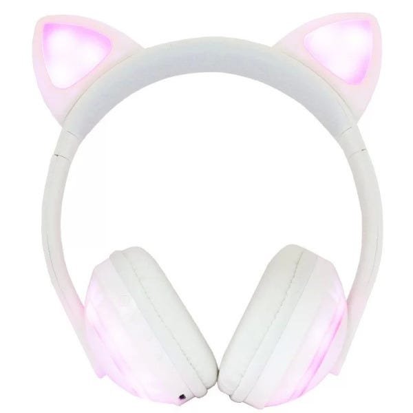 Fone Ouvido Headphone Bluetooth Sem Fio Estéreo Orelha Gato Led Infantil P2  Exbom HF-C240BT - BEST SALE SHOP