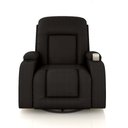 Ver imagem 3 de Poltrona do Papai Reclinável Massagem e Aquecimento Giratório Balanço 2 Porta Copos Gambon Pu Marrom