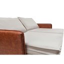 Ver imagem 5 de Sofá sem Caixa Retrátil Baú 1,75m Cama Inbox Grace Tecido Linho e Courino Bege Claro