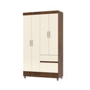 Ver imagem 4 de Guarda Roupas Ideal Plus 4 Portas 2 Gavetas - Imbuia /champanhe Vila Rica