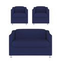 Ver imagem 1 de 2poltr e Namoradeira Decorativa Reforçada Suede Azul Marinho