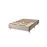 Base Box Solteiro 96x203x25 cm Versátil - 1º Cama Box Desmontável do Brasil - Veludo Areia - 3