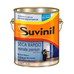 Esmalte Seca Rápido base água brilhante 3,6 litros platina Suvinil - 1