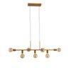 Pendente Lustre Ciciliano 7 Lâmpadas Moderno Industrial 97cm - Dourado - 1