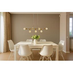 Pendente Lustre Ciciliano 7 Lâmpadas Moderno Industrial 97cm - Dourado - 2