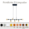 Pendente Lustre Ciciliano 7 Lâmpadas Moderno Industrial 97cm - Dourado - 5