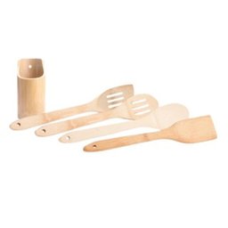 Conjunto de Utensílios de Cozinha em Bambu 5 Peças Welf - 3