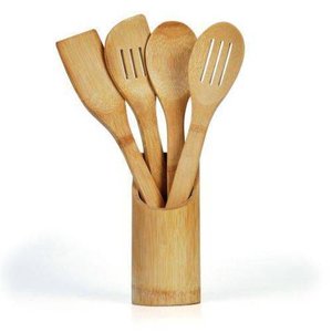 Conjunto de Utensílios de Cozinha em Bambu 5 Peças Welf