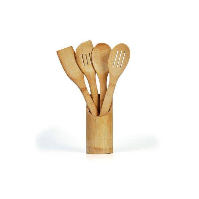 Conjunto de Utensílios de Cozinha em Bambu 5 Peças Welf