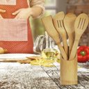 Ver imagem 4 de Conjunto de Utensílios de Cozinha em Bambu 5 Peças Welf