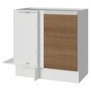 Ver imagem 1 de Balcão de Canto 1 Porta (sem Tampo) Branco/Rustic Glamy Madesa