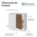 Ver imagem 3 de Balcão de Canto 1 Porta (sem Tampo) Branco/Rustic Glamy Madesa