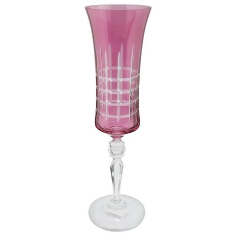 Taça P/champanhe Bohemia Grace Lap. em Cristal 190ml Magenta