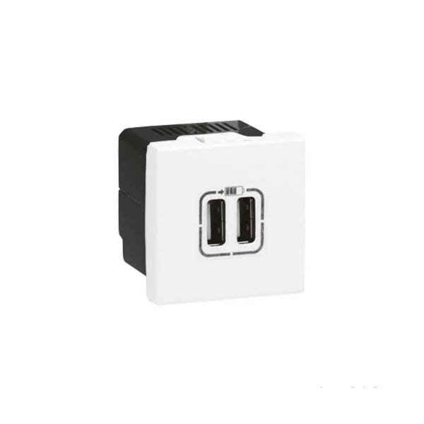 Tomada USB Dois Módulos Arteor Branco - Pial Legrand 572078B - 1