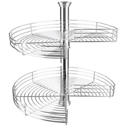 Cesto Giratório Redondo Fruteira 60cm para Armário Dupla Masutti Módulo de Canto Cromada para Armári - 1 Cesto Giratório Redondo Fruteira 60cm para Armário Dupla Masutti Módulo de Canto Cromada para Armári - 1