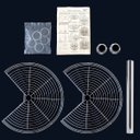 Ver imagem 4 de Cesto Giratório Redondo Fruteira 60cm para Armário Dupla Masutti Módulo de Canto Cromada para Armári