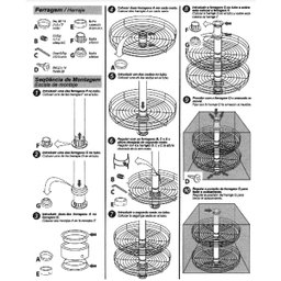Cesto Giratório Redondo Fruteira 60cm para Armário Dupla Masutti Módulo de Canto Cromada para Armári - 5 Cesto Giratório Redondo Fruteira 60cm para Armário Dupla Masutti Módulo de Canto Cromada para Armári - 5