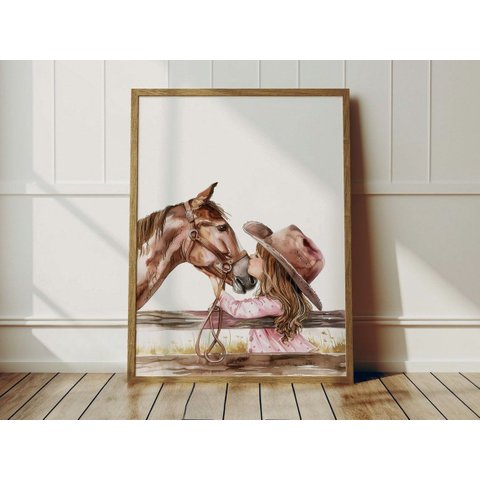 Quadro Decorativo Cowgirl Boiadeira Cavalo Rodeio Quarto Menina Decoração