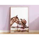 Ver imagem 2 de Quadro Decorativo Cowgirl Boiadeira Cavalo Rodeio Quarto Menina Decoração