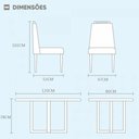 Ver imagem 5 de Mesa de Jantar Lisy com 4 Cadeiras Safira Móveis Mundial Mel/cinza