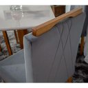 Ver imagem 2 de Mesa de Jantar Lisy com 4 Cadeiras Safira Móveis Mundial Mel/cinza