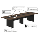Ver imagem 2 de Mesa Reuniao 8 Lugares Design Escritório 3,60m Freijó