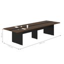 Ver imagem 3 de Mesa Reuniao 8 Lugares Design Escritório 3,60m Freijó