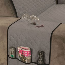 Protetor de Sofá Impermeável 3 Lugares Avulso Dupla Face Preto/Cinza - 3