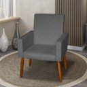 Ver imagem 1 de Poltrona Decorativa Mel Suede Cinza Sky Mobile
