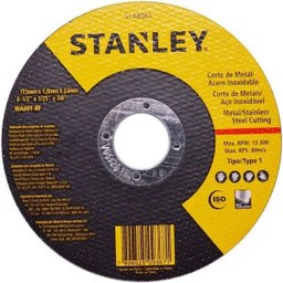 Disco de Corte 4.1/2"x1,0mmx7/8" Inox Sta8061 Stanley - 1