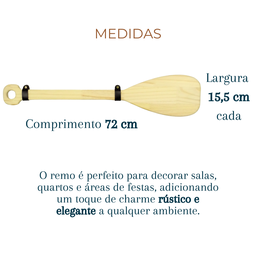Remo de Madeira Pinus Decorativo Artesanal - 6