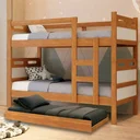 Ver imagem 2 de Beliche Jaspe com Cama Auxiliar 03 Colchões D33 Cor:nature/off
