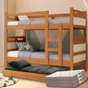 Ver imagem 1 de Beliche Jaspe com Cama Auxiliar 03 Colchões D33 Cor:nature/off