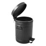 Lixeira de Ferro Preta Com Pedal Lixo Cesta 5L Casa Escritório - 3