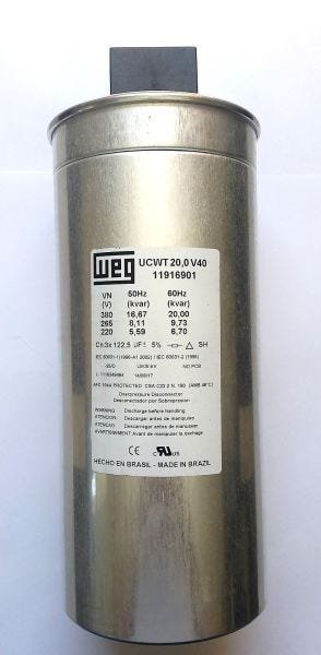 Capacitor Trifásico 20Kvar 380V UCW WEG