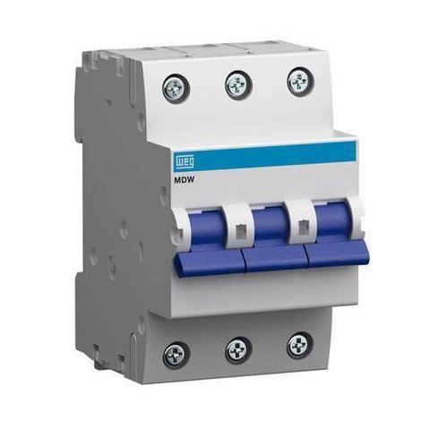 Disjuntor Mdw-c10-3 Curva C 10a Tripolar 3 Polos Weg