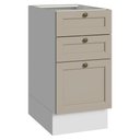 Ver imagem 1 de Balcão de Cozinha 40 cm 3 Gavetas (sem Tampo) Branco/Crema Vik Madesa