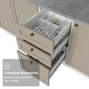 Ver imagem 6 de Balcão de Cozinha 40 cm 3 Gavetas (sem Tampo) Branco/Crema Vik Madesa