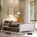 Ver imagem 3 de Cama de Casal Madeira Maciça Reforçado Woodstore