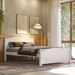 Cama de Casal Madeira Maciça Reforçado Woodstore