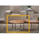 Ver imagem 4 de Mesa de Centro Redonda Sense - Base Ferro 300 - Tampo Laminado Ø 60 Cm