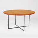 Ver imagem 1 de Mesa de Centro Redonda Sense - Base Ferro 300 - Tampo Laminado Ø 60 Cm