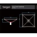 Ver imagem 2 de Cuba de Vidro Quadrada Sulle 34x34cm 10mm Bergan Azul claro